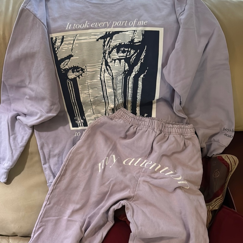 Boys Lie Lavender Sweatshirt & Hoodie Set